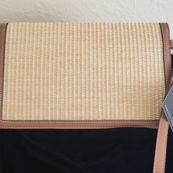 Nanette Lepore Straw  And Brown Envelope Purse - Picture 4 of 7